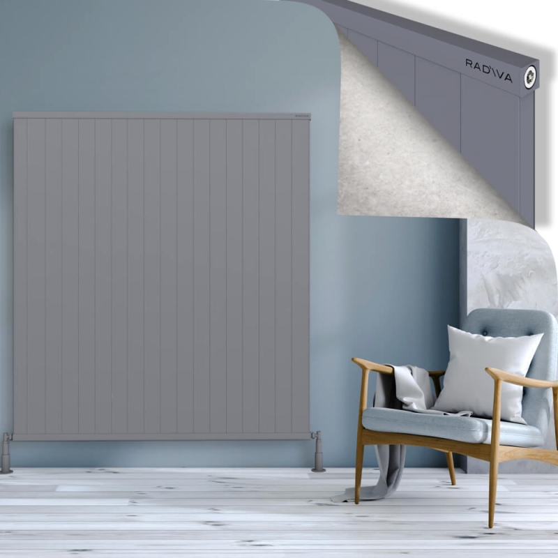 RIO Dekoratif Alüminyum Radyatör 1600x1804 Gri - 2RIO16001804BLTS