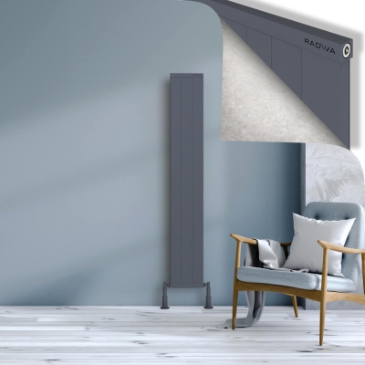 Radiva - RIO Dekoratif Alüminyum Radyatör 1600x304 Antrasit
