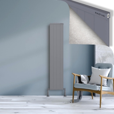 Radiva - RIO Dekoratif Alüminyum Radyatör 1600x404 Gri - 400