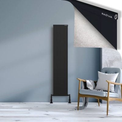 Radiva - RIO Dekoratif Alüminyum Radyatör 1600x404 Siyah - 1198