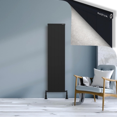 Radiva - RIO Dekoratif Alüminyum Radyatör 1600x504 Siyah (1)