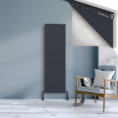 Radiva - RIO Dekoratif Alüminyum Radyatör 1600x604 Koyu Antrasit (1)