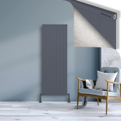 Radiva - RIO Dekoratif Alüminyum Radyatör 1600x704 Antrasit