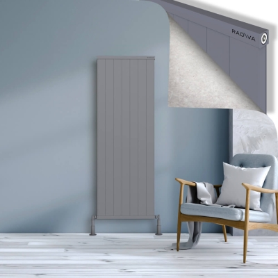 Radiva - RIO Dekoratif Alüminyum Radyatör 1600x704 Gri