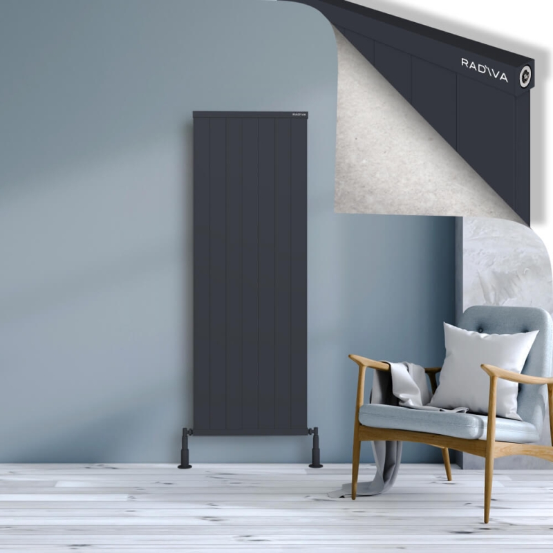 RIO Dekoratif Alüminyum Radyatör 1600x704 Koyu Antrasit - 2RIO16000704B6TS