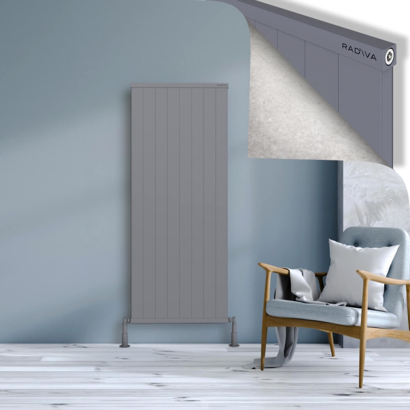 RIO Dekoratif Alüminyum Radyatör 1600x804 Gri - 2RIO16000804BLTS