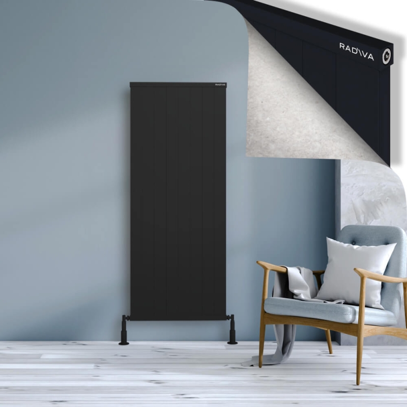 RIO Dekoratif Alüminyum Radyatör 1600x804 Siyah - 2RIO16000804B3TS