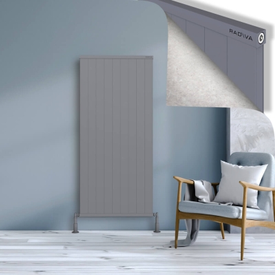 Radiva - RIO Dekoratif Alüminyum Radyatör 1600x904 Gri