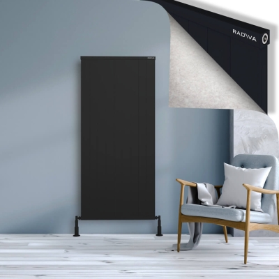 Radiva - RIO Dekoratif Alüminyum Radyatör 1600x904 Siyah
