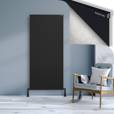 Radiva - RIO Dekoratif Alüminyum Radyatör 1800x1004 Siyah
