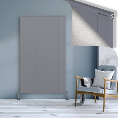 Radiva - RIO Dekoratif Alüminyum Radyatör 1800x1304 Gri (1)