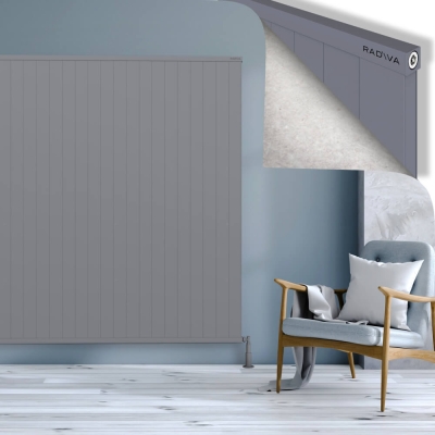 Radiva - RIO Dekoratif Alüminyum Radyatör 1800x2604 Gri - 400