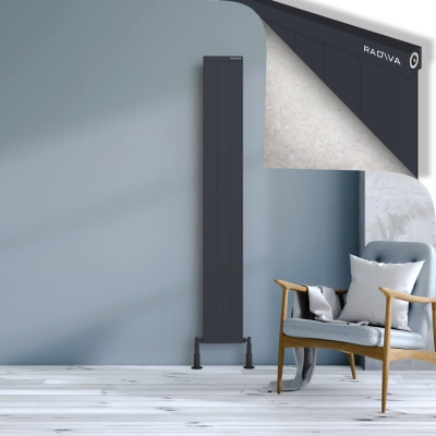 Radiva - RIO Dekoratif Alüminyum Radyatör 1800x304 Koyu Antrasit - 400