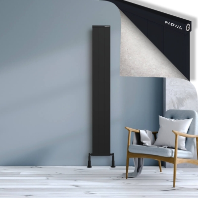 Radiva - RIO Dekoratif Alüminyum Radyatör 1800x304 Siyah (1)