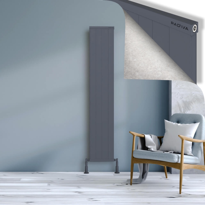 RIO Dekoratif Alüminyum Radyatör 1800x404 Antrasit - 2RIO18000404B2TS