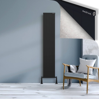 Radiva - RIO Dekoratif Alüminyum Radyatör 1800x404 Siyah