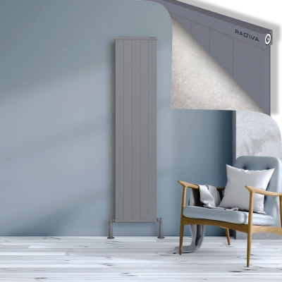 Radiva - RIO Dekoratif Alüminyum Radyatör 1800x504 Gri (1)