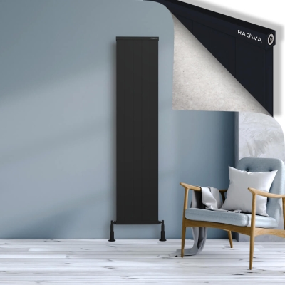 Radiva - RIO Dekoratif Alüminyum Radyatör 1800x504 Siyah (1)