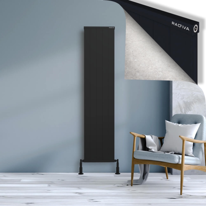 RIO Dekoratif Alüminyum Radyatör 1800x504 Siyah - 2RIO18000504B3TS