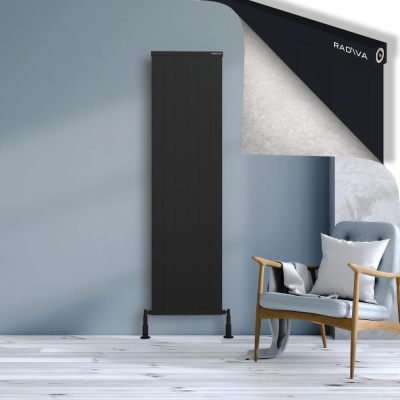 Radiva - RIO Dekoratif Alüminyum Radyatör 1800x604 Siyah