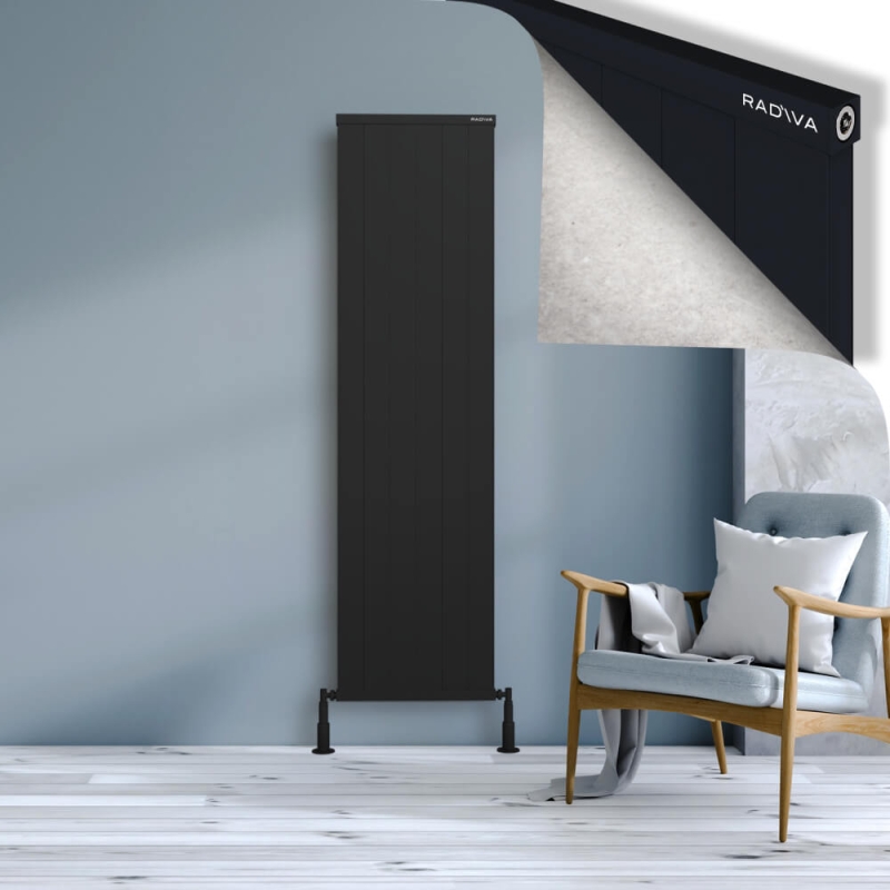 RIO Dekoratif Alüminyum Radyatör 1800x604 Siyah - 2RIO18000604B3TS