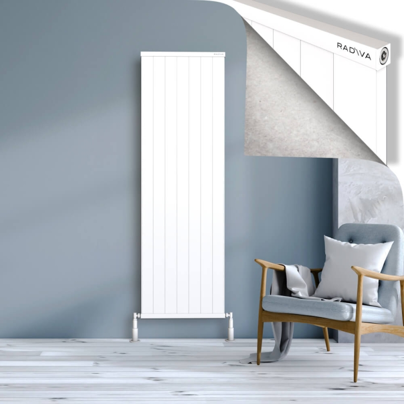 RIO Dekoratif Alüminyum Radyatör 1800x704 Beyaz - 2RIO18000704B1TS