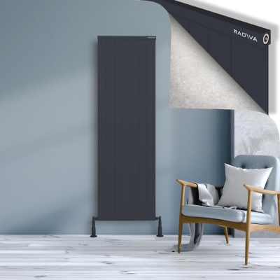 Radiva - RIO Dekoratif Alüminyum Radyatör 1800x704 Koyu Antrasit