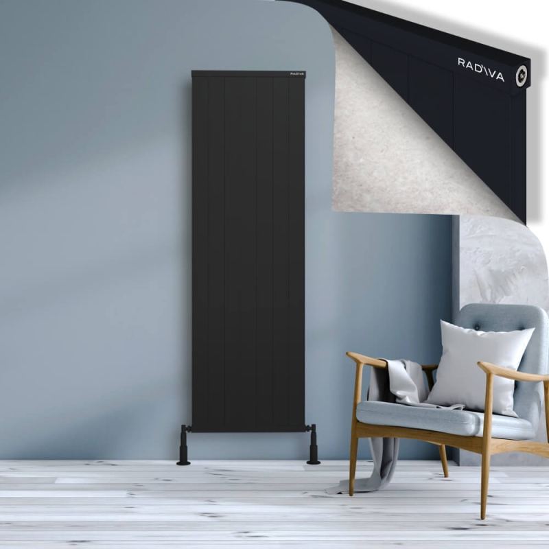 RIO Dekoratif Alüminyum Radyatör 1800x704 Siyah - 2RIO18000704B3TS