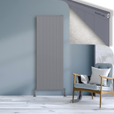 Radiva - RIO Dekoratif Alüminyum Radyatör 1800x804 Gri - 400