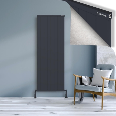 Radiva - RIO Dekoratif Alüminyum Radyatör 1800x804 Koyu Antrasit