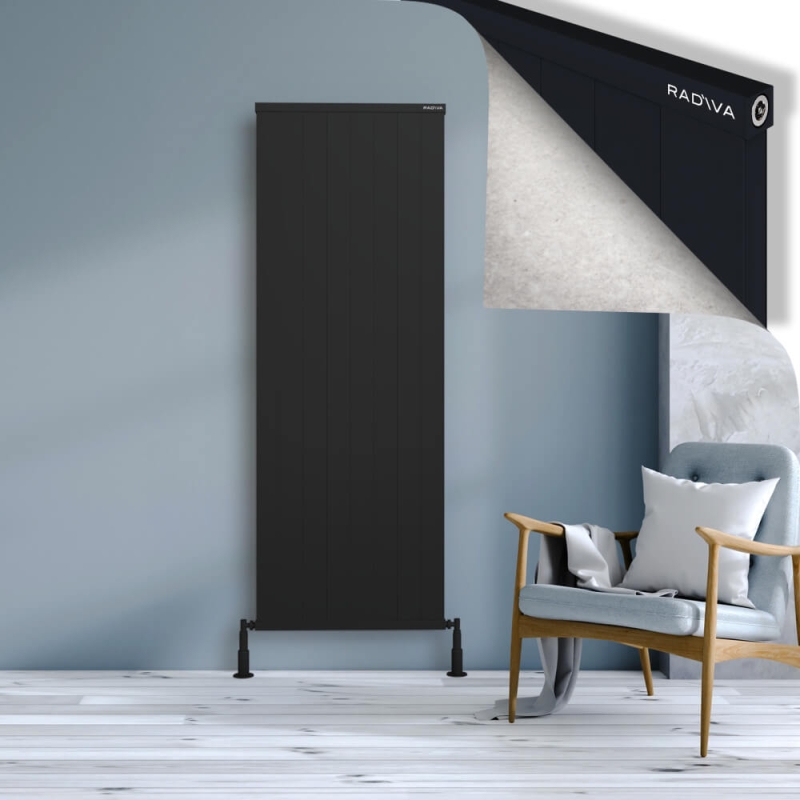 RIO Dekoratif Alüminyum Radyatör 1800x804 Siyah - 2RIO18000804B3TS