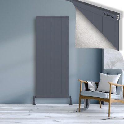 Radiva - RIO Dekoratif Alüminyum Radyatör 1800x904 Antrasit - 400