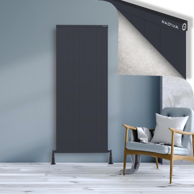 Radiva - RIO Dekoratif Alüminyum Radyatör 1800x904 Koyu Antrasit - 400