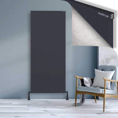 Radiva - RIO Dekoratif Alüminyum Radyatör 1900x1004 Koyu Antrasit (1)