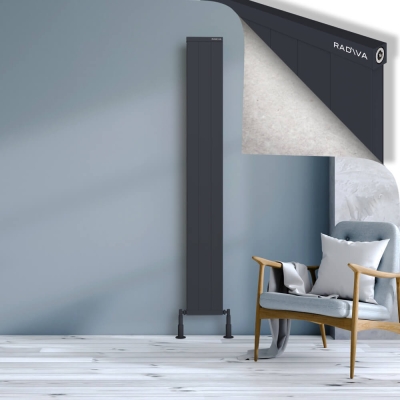Radiva - RIO Dekoratif Alüminyum Radyatör 1900x304 Koyu Antrasit - 400