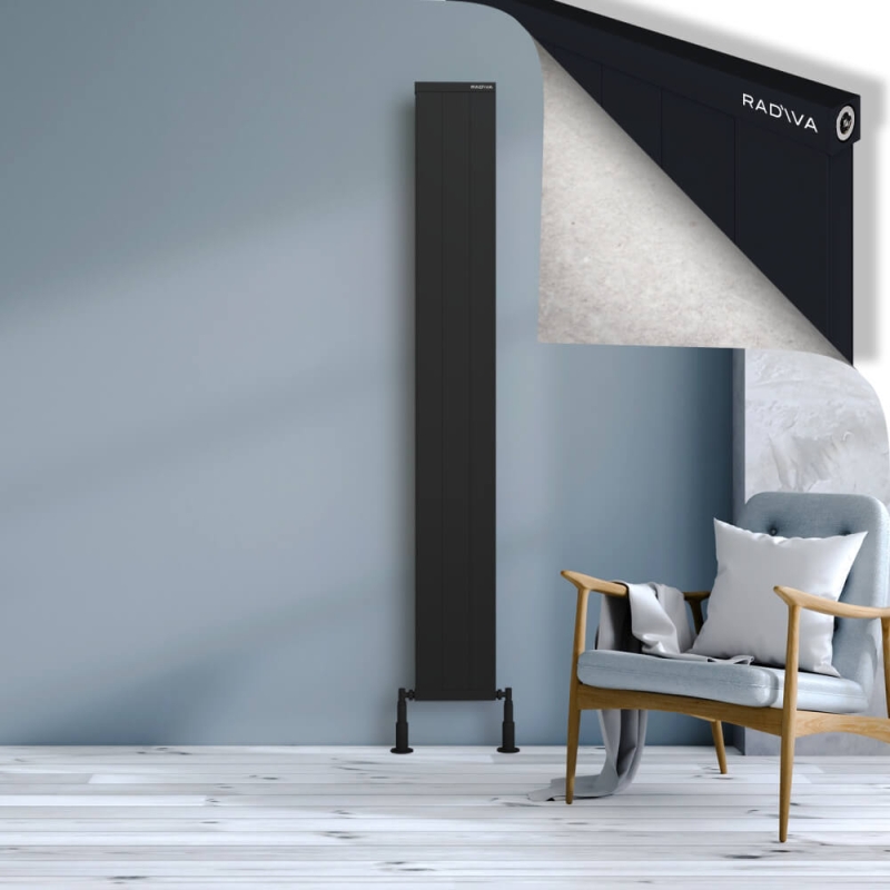 RIO Dekoratif Alüminyum Radyatör 1900x304 Siyah - 2RIO19000304B3TS