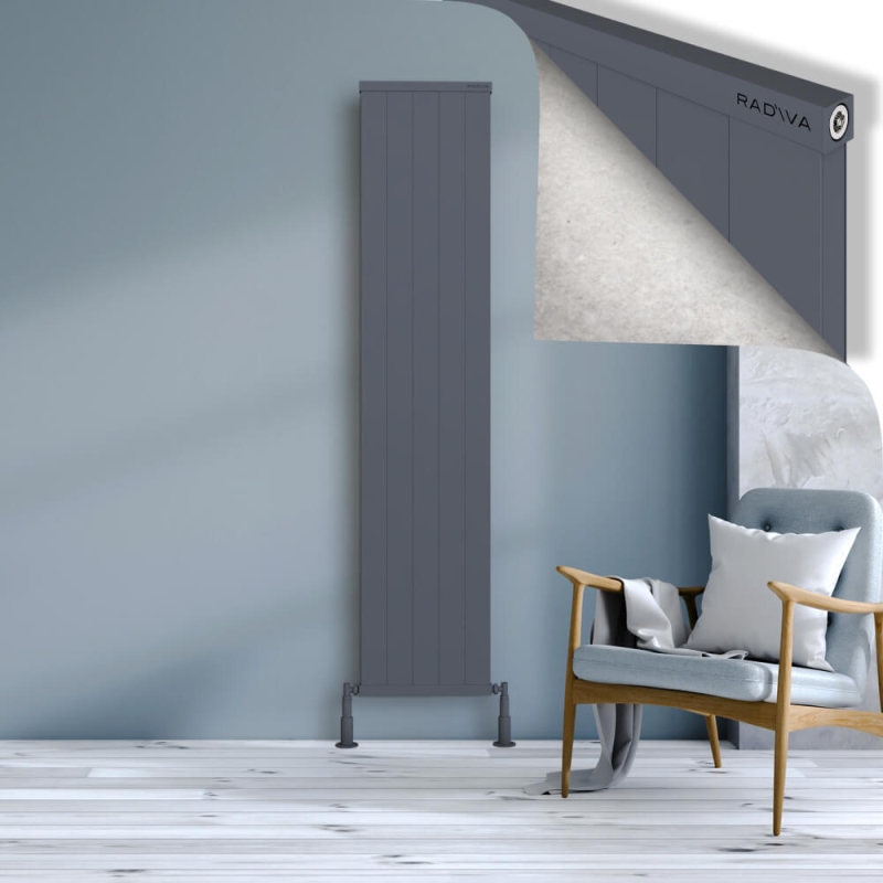 RIO Dekoratif Alüminyum Radyatör 1900x504 Antrasit - 2RIO19000504B2TS