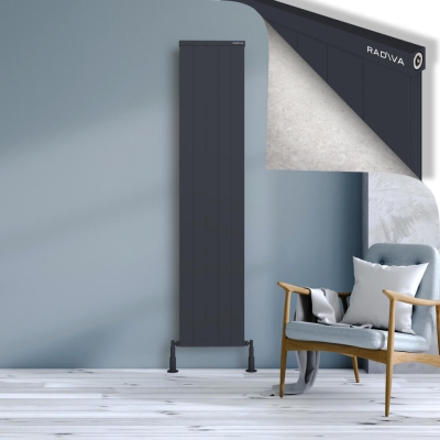 Radiva - RIO Dekoratif Alüminyum Radyatör 1900x504 Koyu Antrasit