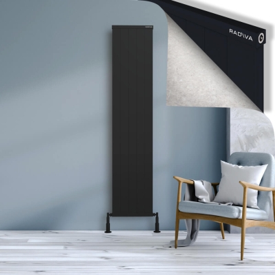 Radiva - RIO Dekoratif Alüminyum Radyatör 1900x504 Siyah (1)