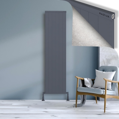 Radiva - RIO Dekoratif Alüminyum Radyatör 1900x604 Antrasit