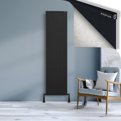 Radiva - RIO Dekoratif Alüminyum Radyatör 1900x604 Siyah - 400