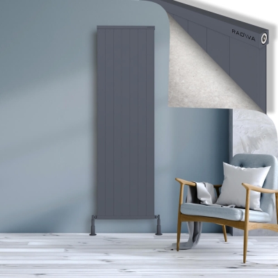 Radiva - RIO Dekoratif Alüminyum Radyatör 1900x704 Antrasit