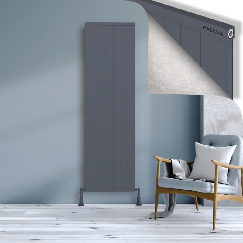 RIO Dekoratif Alüminyum Radyatör 1900x704 Antrasit - 2RIO19000704B2TS