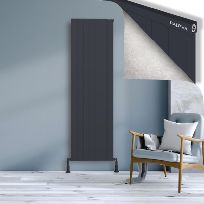 Radiva - RIO Dekoratif Alüminyum Radyatör 1900x704 Koyu Antrasit - 400