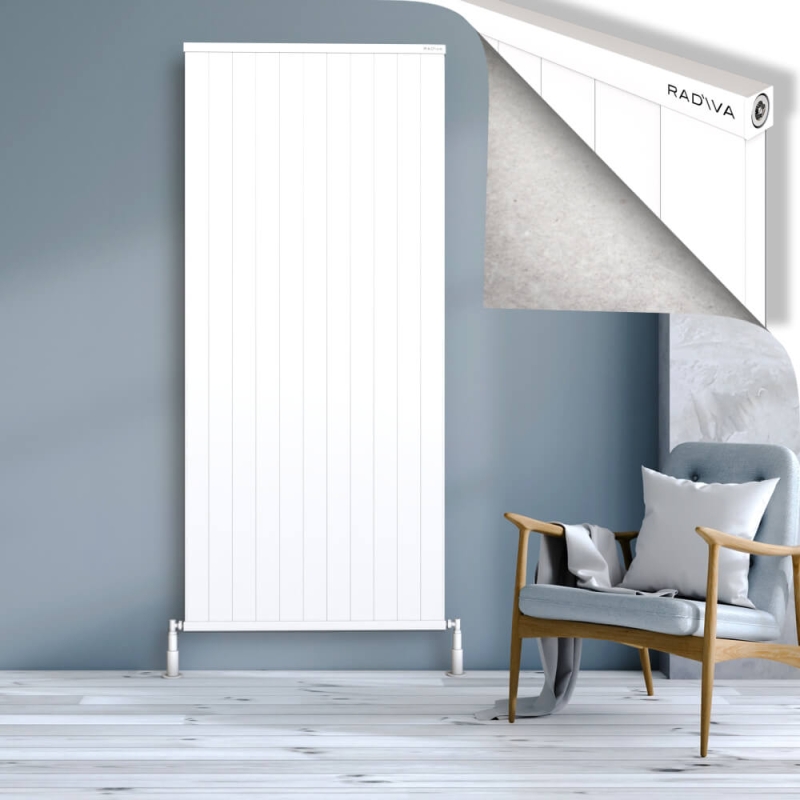 RIO Dekoratif Alüminyum Radyatör 2000x1104 Beyaz - 2RIO20001104B1TS