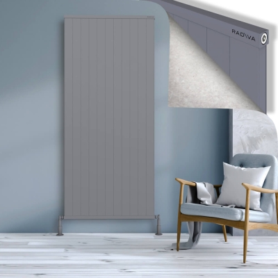 Radiva - RIO Dekoratif Alüminyum Radyatör 2000x1104 Gri (1)