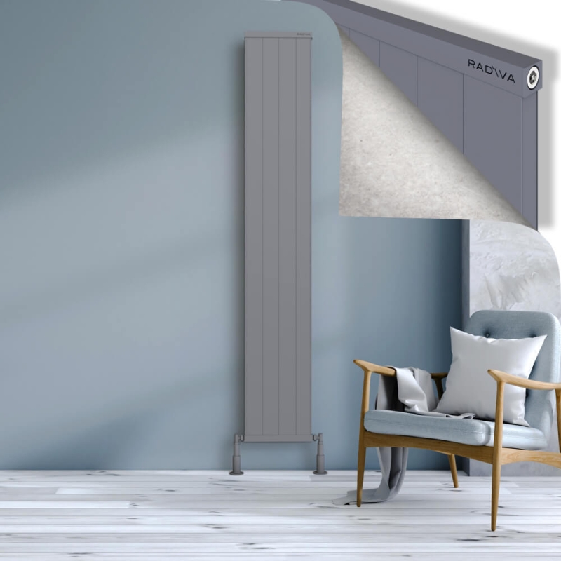 RIO Dekoratif Alüminyum Radyatör 2000x404 Gri - 2RIO20000404BLTS