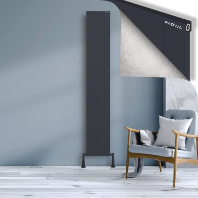 Radiva - RIO Dekoratif Alüminyum Radyatör 2000x404 Koyu Antrasit