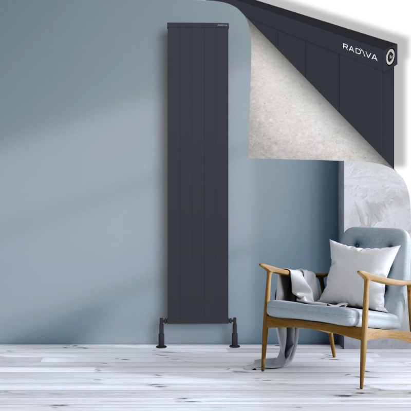 RIO Dekoratif Alüminyum Radyatör 2000x504 Koyu Antrasit - 2RIO20000504B6TS