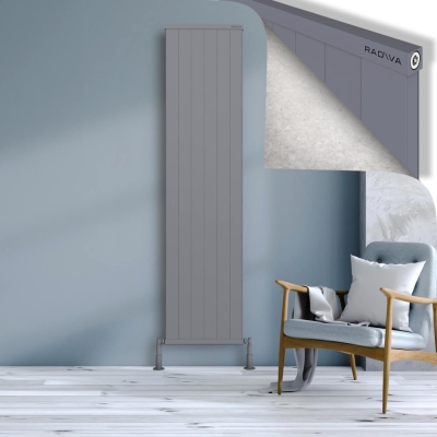 Radiva - RIO Dekoratif Alüminyum Radyatör 2000x604 Gri - 400
